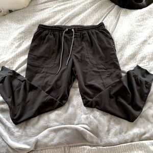 Black jogger scrub pants